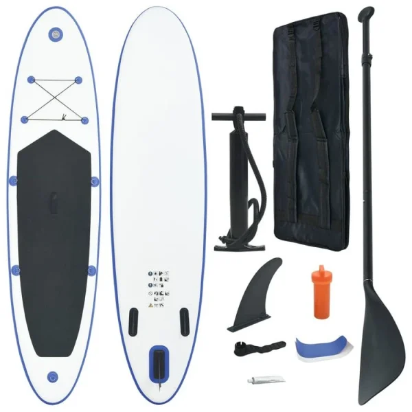 VIDAXL Ensemble De Planches SUP Gonflables Bleu Et Blanc outlet 1