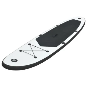 VIDAXL Ensemble De Planches SUP Gonflables Noir Et Blanc Authentic Original licence 7