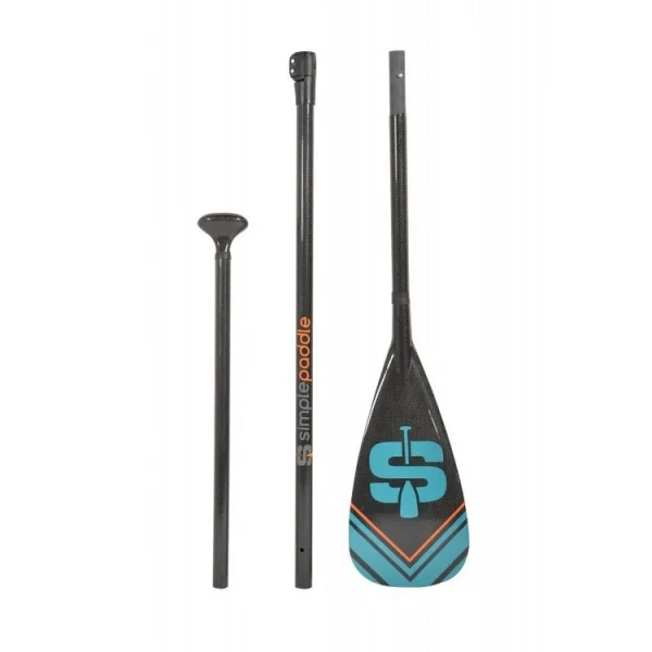 Dernières Nouveautés SIMPLE PADDLE Pagaie De Stand Up Paddle Réglable De 175 à 215cm Et Démontable En 3 Sections – Carbone, Fibre De Verre Et Nylon – Horuz 1