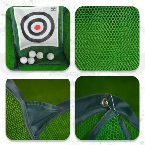 en france BEE GOLF Filet D’entrainement De Golf Chipping (L 50 X P 40 X H 50 Cm) Avec Cible Et Housse De Transport 9