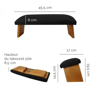 excellente qualité VIVEZEN Banc, Tabouret De Méditation, Yoga Pliant En Bois 12