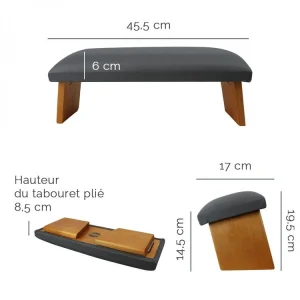 excellente qualité VIVEZEN Banc, Tabouret De Méditation, Yoga Pliant En Bois 18