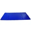 HOMCOM Tapis De Sol Gymnastique Fitness Pliable Portable Rembourrage Mousse 5 Cm Grand Confort Revêtement Synthétique Dim. 2,93L M X 1,15l M Bleu design à la mode 11