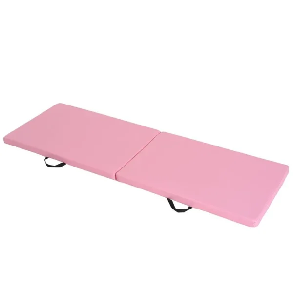 bas prix HOMCOM Tapis De Gymnastique Yoga Pilates Fitness Pliable Portable Grand Confort 180L X 60l X 5H Cm Revêtement Synthétique Rose 1