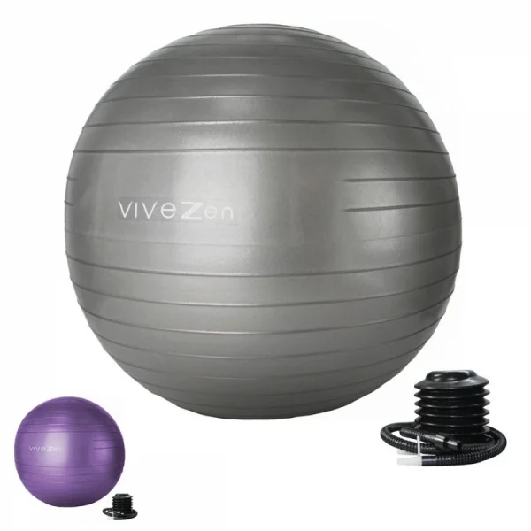 VIVEZEN Ballon De Yoga, Fitness, Gymnastique – Diam 65 Cm excellente qualité 5