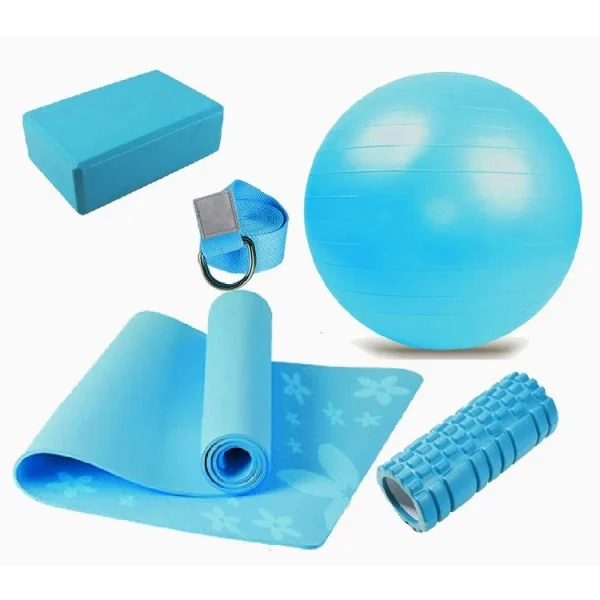 REMISE Kit De Yoga Avec Tapis, Ceinture Et Ballon De Fitness 1