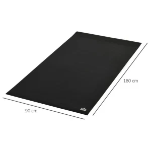 commentaire favorable HOMCOM Tapis De Protection Fitness Grand Confort Dim. 180L X 90l X 0,6H Cm PVC Noir 9