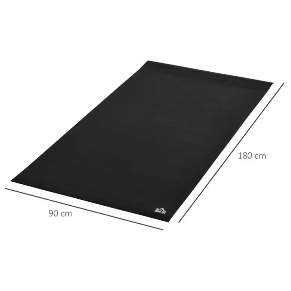 commentaire favorable HOMCOM Tapis De Protection Fitness Grand Confort Dim. 180L X 90l X 0,6H Cm PVC Noir 4